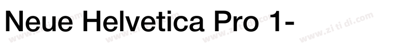 Neue Helvetica Pro 1字体转换